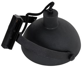 Industriële 1-fase railspot zwart met gouden binnenkant - Iconic Magnax