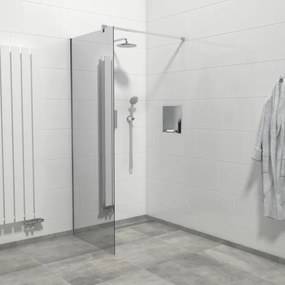 Marenza Bellini Inloopdouche - 80x200cm - veiligheidsglas - spiegel buitenzijde - anti kalk - chroom WR80-C/M