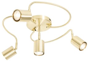 Moderne plafondspot messing verstelbaar 4-lichts - Java