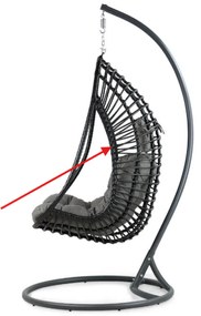 Coco Vedella Hangstoel Wicker/Aluminium Zwart