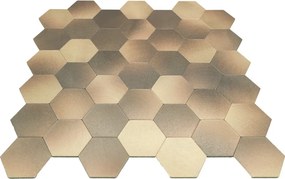 Zelfklevende Mozaïektegels Metaal | Hexagon Goud | 28,8×29,2 cm | Keuken, Bad &amp; WC