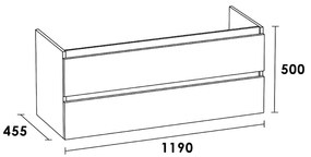 Sanituba Solution onderkast 120cm mat wit