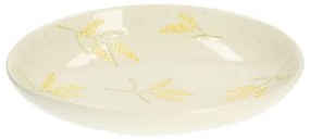 Ovale serveerschaal, steengoed, mimosa, 22,5 x 16,5 cm