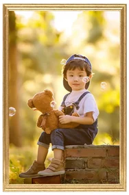 vidaXL Fotolijsten 3 st voor wand 59,4x84cm MDF goudkleurig