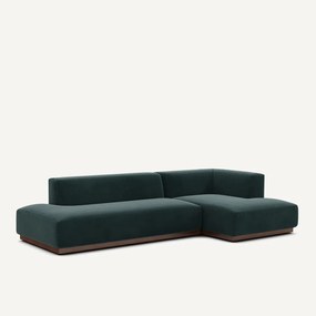 Rechter hoekbank XL in fluweel, Jacopo