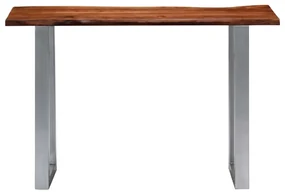 vidaXL Wandtafel 115x35x76 cm massief acaciahout en ijzer