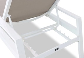 Lifestyle Garden Furniture Licata Ligbed Verstelbaar Aluminium/Textileen /Aluminium/textileen Wit