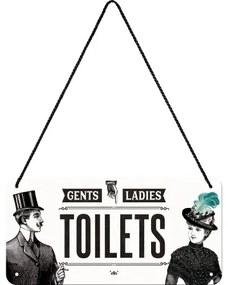 Metalen bord Gents and Ladies Toilets