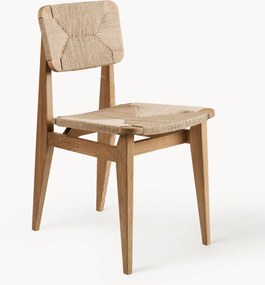 Houten stoel C-Chair van eikenhout met gevlochten zitvlak