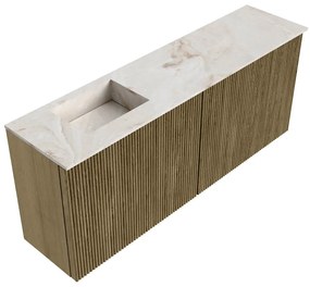 Mondiaz Joya DLux 100cm toiletmeubel dusk met wastafel faye links 1 kraangat frappe