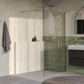Brauer Oblivion inloopdouche helder glas 120cm RVS geborsteld PVD