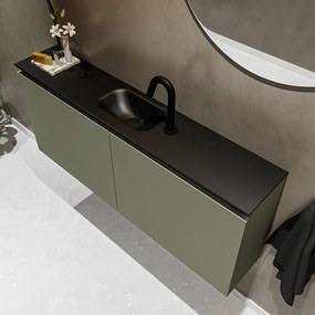 Mondiaz Ture 120cm toiletmeubel army met wastafel urban midden 1 kraangat