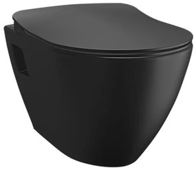 Creavit Design Hangend Toilet - 35.3x50.2cm - mat zwart TP325-51SM00E-0000