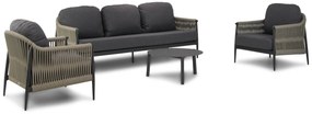 Stoel en Bank Loungeset 5 personen Rope Taupe  Coco Lucia/Rimini