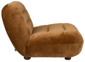 Dutchbone Wyatt Lounge Fauteuil Velours Cognac