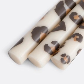 Set van 3 kaarsen met luipaardprint, Azhar