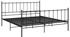 vidaXL Bedframe metaal zwart 160x200 cm