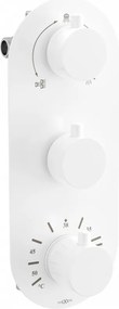 Mexen Kai thermostatische bad-douchekraan met 3 uitgangen, wit - 77603-20