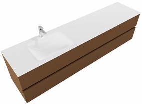 Mondiaz Vica 200cm badmeubel rust 4 lades wastafel Cloud links met 1 kraangat