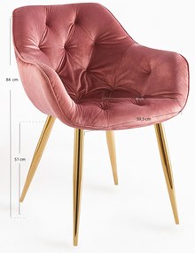 Zandel Gouden Fluwelen Stoel