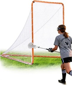 VEVOR Lacrosse Doel, 1,80 x 1,80 m lacrosse net, stalen frame lacrosse trainingsapparatuur voor in de achtertuin, draagbaar lacrosse doel met draagtas, snel en eenvoudig op te zetten, perfect voor training