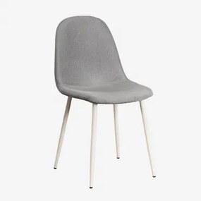 Gestoffeerde Eetkamerstoel Glamm Beige – Crème & Linnen Betongrijs & Linnen - Sklum