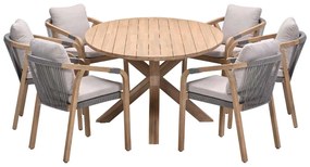 Garden Impressions Alora tuinset 7-delig - Tamako tuintafel ovaal 220x115 cm