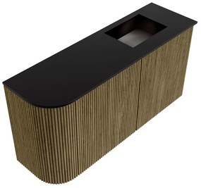 Mondiaz Joya 80cm toiletmeubel ronding links dusk met wastafel faye rechts 1 kraangat urban