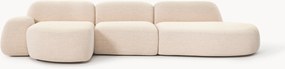 Modulaire bouclé hoekbank Wolke (4-zits) met chaise longue