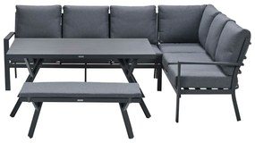 Garden Impressions Senja lounge dining set 4-delig rechts - mystic grijs