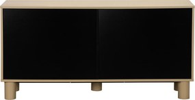 Mat Dressoir Met Strepen Zandkleur 150 Cm - 150x40x75cm.