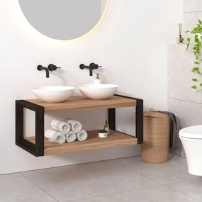 vidaXL Badkamerkast 90x45x35 cm massief teakhout