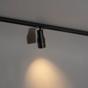 Moderne spot zwart met donker brons voor railsysteem 1-fase  - Iconic Kohua