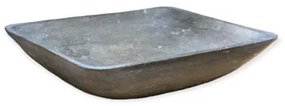 B-Stone Novi natuurstenen waskom 40x36cm grijs