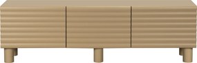 Zandkleur Tv-meubel Met Grote Ribbels 180 Cm - 180x40x55cm.