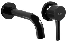 Inbouw wastefelkraan Rea Lungo Black Metallic + BOX