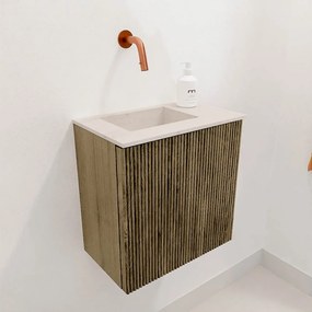 Mondiaz Joya DLux 40cm toiletmeubel dusk met wastafel faye links zonder kraangat meli