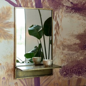Gouden Spiegel Met Plankje - 37x61cm