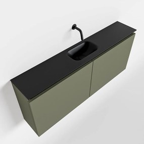 Mondiaz Ture 120cm toiletmeubel army met wastafel urban midden geen kraangat