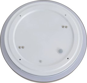Moderne plafondlamp taupe met wit 34cm IP44 - Walden