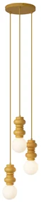 Retro hanglamp okergeel met mat glas 3-lichts - Fedde Retro G9 Binnenverlichting Lamp