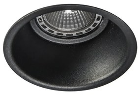 Set van 6 moderne inbouwspots zwart - Dept