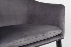 House of Rebels Eetkamerstoel - Bram - Grijs - Fluweel - House of Rebels