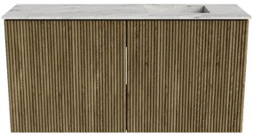 Mondiaz Joya DLux 80cm toiletmeubel dusk met wastafel faye rechts 1 kraangat glace