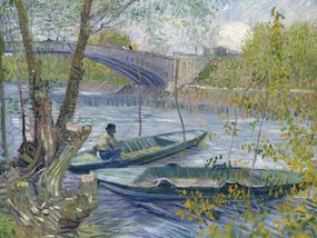 Kunstreproductie Fishing in Spring, Vincent van Gogh