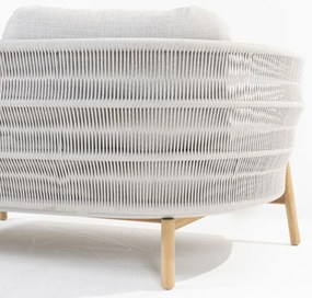 4 Seasons Outdoor Avalon hoekbank met 2 Ceylon tafels  Loungeset    houtkleur weerbestendig