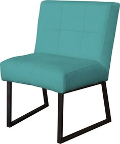 Eetkamerstoel - Amsterdam - geschikt voor ronde tafel - stof Element turquoise 15