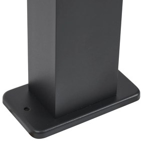 Moderne staande buitenlamp zwart 65cm met stopcontact IP44 - Baleno