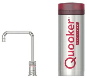 Quooker Classic Nordic Square kokendwaterkraan - draaibare uitloop - PRO3 reservoir - Warm / kokend water - RVS 3CNSRVS