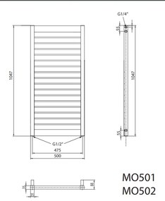 Sapho Mateo radiator wit 50x105cm 508W